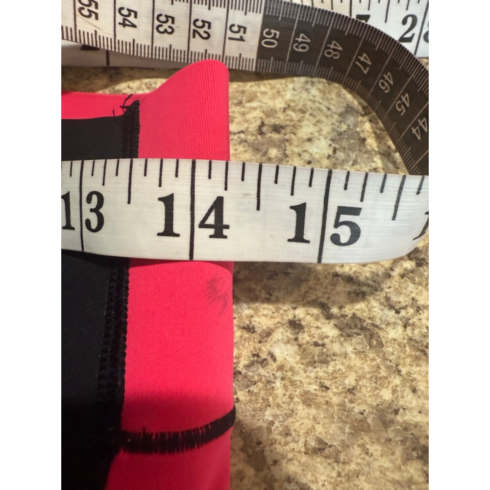 Women's PINK Black and Pink Color Block Leggings M - Picture 6 of 9